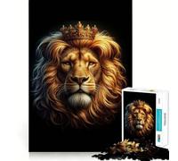 Rompecabezas Duro León Real para Adultos, 1000 Piezas, Juguete de lógica Fina, diversión Tranquila, Bordes limpios, Regalo considerado (38x52cm)