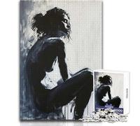 Rompecabezas Duro Monocromo de Tristeza para Adultos, 1000 Piezas, Juego Educativo de desafío Mental, Valor Sentimental, tamaño 38x52cm