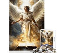 Rompecabezas Duro para Adultos 1000 Piezas Arcángel Uriel La Luz de Dios Juguetes antiestrés Regalo Divertido Juegos educativos Desafío Educativo Tamaño 38x26cm