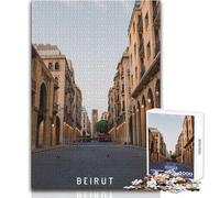 Rompecabezas Duro para Adultos 1000 Piezas Beirut Juego práctico Decoración Juguetes antiestrés Tamaño 38x52cm