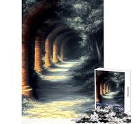 Rompecabezas Duro para Adultos 1000 Piezas Camino de Arco de Piedra Paisaje japonés Juguetes antiestrés Regalos de Amigo Secreto Juegos Familiares desafío Educativo tamaño 38x26cm