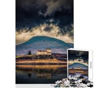 Rompecabezas Duro para Adultos 1000 Piezas Castillo de Duart Isla de Mull Juguetes de Bricolaje Regalo de cumpleaños Juego práctico colección de Artistas Bellas Artes tamaño 38x52cm