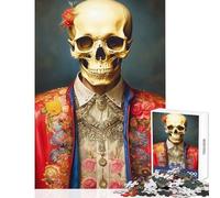 Rompecabezas Duro para Adultos 1000 Piezas diseño de Calavera de Moda Honorable Juguete Educativo Gran Regalo para Juegos Juegos educativos colección de Artistas Bellas Artes tamaño 38x52cm