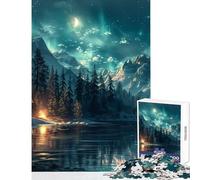 Rompecabezas Duro para Adultos 1000 Piezas diseño nórdico de Aurora Juguete Educativo Obra de Arte Regalo para Juego Educativo Cada Pieza es única Tamaño: 38x52cm