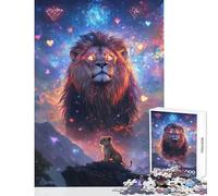 Rompecabezas Duro para Adultos 1000 Piezas El Rey León Arte cósmico Juguete Educativo Gran Regalo para Juegos Juegos educativos colección de Artistas Bellas Artes tamaño 50x75cm