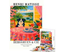 Rompecabezas Duro para Adultos 1000 Piezas Estilo Henri Matisse impresión artística de Perro Juguete para decoración de Pared Obra de Arte Regalo Juego práctico colección de Artistas Bellas Artes