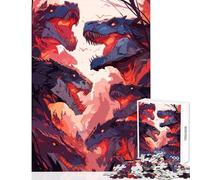 Rompecabezas Duro para Adultos 1000 Piezas Juguete de la dinastía Dino decoración de Pared Obra de Arte Regalo Juego práctico colección de Artistas Bellas Artes tamaño 50x75cm