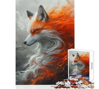 Rompecabezas Duro para Adultos 1000 Piezas Kitsune Red Fox Juguetes antiestrés Regalo Divertido Juegos educativos desafío Educativo tamaño 38x26cm