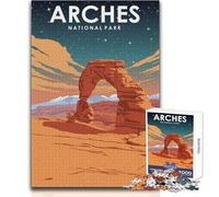 Rompecabezas Duro para Adultos,1000 Piezas,Parque Nacional Arches,Noche,Juego práctico,decoración, Juguetes antiestrés,tamaño 50x75cm