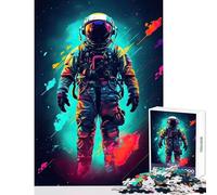 Rompecabezas Duro para Adultos 1000 Piezas Pose de acción Astronauta Juguete decoración de Pared Gran Regalo Juego práctico Cada Pieza es única - Tamaño 38x26cm