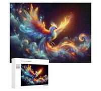 Rompecabezas duro para adultos, 500 piezas de arte mágico de fénix para adultos, juego familiar para diversión familiar, gran regalo para juegos, 500 piezas