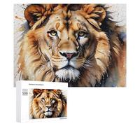 Rompecabezas duro para adultos, 500 piezas, León Dorado, Majestad, 1 rompecabezas para adultos, juego familiar para diversión familiar, gran regalo para juegos, 500 piezas