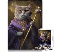 Rompecabezas Duro para Adultos de 1000 Piezas, Bendecido por el Meme del Gato Sagrado, para Momentos de Tranquilidad y Disfrute, Juguete de precisión estricta, tamaño 38x52cm