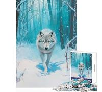 Rompecabezas Duro para Adultos de 1000 Piezas Camino del Lobo decoración del hogar Juguetes Regalo Divertido Juego Familiar Cada Pieza es única - Tamaño 50x75cm