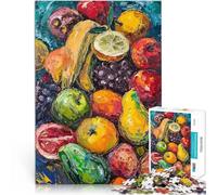 Rompecabezas Duro para Adultos de 1000 Piezas Frutas Hecho de Madera para Mayores de 14 años Matar el Tiempo en Vacaciones en casa Ideas de Regalos tamaño:50x75cm
