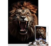 Rompecabezas Duro para Adultos de 1000 Piezas león rugiente decoración del hogar Juguetes Ideas de Regalo para Juegos educativos Cada Pieza es única - tamaño 50x75cm