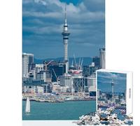Rompecabezas Duro para Adultos de 1000 Piezas Paisaje Urbano de Auckland con Sky Tower decoración del hogar Juguetes Ideas de Regalo para Juegos educativos Cada Pieza es única - tamaño 50x75cm