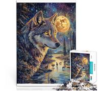 Rompecabezas Duro para Adultos de 2000 Piezas “Pintura a Color de Lobo” Hecho de Papel,para Mayores de 14 años Jugar Juguetes Trato como Regalo para Toda la Familia。tamaño:70x100cm/27.5x39.3pulgada