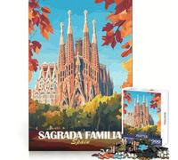 Rompecabezas Duro Sagrada Familia Barcelona para Adultos, 1000 Piezas, Recall Boost Quiet Calm Smooth Cut Classic Gift (38x52cm)
