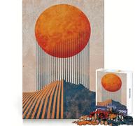 Rompecabezas Eclipse Naranja para Adultos, 1000 Piezas, Rompecabezas Mental, Disfrute del Ensamblaje Lento, (50x75cm)