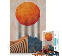 Rompecabezas Eclipse Naranja para Adultos, 1000 Piezas, Rompecabezas Mental, Disfrute del Ensamblaje Lento, (50x75cm)