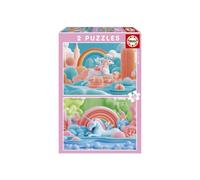 Rompecabezas - EDUCA - Unicornios Mágicos - 2 x 48 piezas - Tema Fantástico - Para Niños - 4 años y más