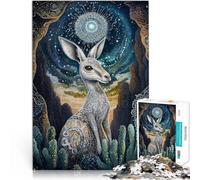 Rompecabezas Educativo de 1000 Piezas Canguro de Colores Hecho de Papel，para Mayores de 14 años Decoración artística del hogar como Regalo para Toda la Familia y Amigos.。tamaño：38x52cm