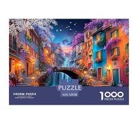 Rompecabezas Educativo de 1000 Piezas Casa, Papel, Mejora Las Habilidades cognitivas, con una Encantadora Escena callejera. Apto para Adultos,Adolescentes. 52 x 38 cm (1000 Piezas).