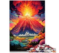 Rompecabezas educativo de 1000 piezas para adultos, el volcán en erupción, juego educativo para cumpleaños, Navidad, 14.95 x 20.47 pulgadas