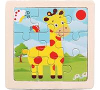 Rompecabezas educativo de madera, rompecabezas de madera de 9 piezas para rompecabezas educativos con temática de animales y vehículos