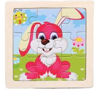 Rompecabezas educativo de madera, rompecabezas de madera de 9 piezas para rompecabezas educativos con temática de animales y vehículos