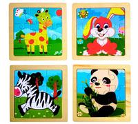 Rompecabezas Educativo para Niños y Bebés|Puzzle de Madera con Forma de Animales de Granja|Juego de Mesa Infantil para Desarrollar la Memoria y la Inteligencia|Regalo Original con Forma de Conejo