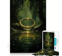 Rompecabezas El Anillo Único en el Bosque, 1000 Piezas para Adultos, Juguete de razonamiento y Habilidad, Relajante, Corte preciso, Regalo conmovedor 50x75cm