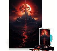Rompecabezas El Ascenso de la Luna de Sangre para Adolescentes, 1000 Piezas, diseño Relajante y Divertido, decoración de Pared con Bordes definidos (50x75cm)