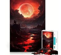 Rompecabezas El Ascenso de la Luna de Sangre para Adolescentes, 1000 Piezas, estimula la Memoria, diversión Relajante, Corte Premium, Regalo Elegante (38x26cm)