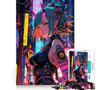 Rompecabezas El Ascenso del Demonio neón para Adolescentes, 1000 Piezas, Juego de lógica, pasatiempo para el hogar, Corte preciso, Regalo para Festivales 38x26cm