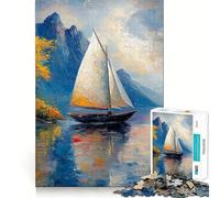 Rompecabezas El Barco Solitario de 1000 Piezas para Adultos Juguete de lógica Mental Diversión Tranquila Corte Firme Regalo Ideal 38x26cm