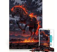 Rompecabezas El Caballo Oscuro del Apocalipsis para Adultos, 1000 Piezas, Mejora la Memoria, diversión Relajante, Corte Premium, Regalo Original 38x26cm
