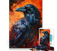 Rompecabezas El Cuervo en Llamas para Adultos, 1000 Piezas Juguete Inteligente para el hogar Disfrute de un Corte preciso Decoración de Pared 38x26cm