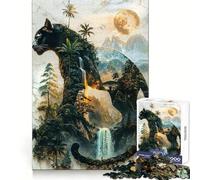 Rompecabezas El dominio Iluminado por la Luna de la Pantera de 1000 Piezas para Adultos Juguete para desarrollar la Habilidad y la Calma Corte preciso Regalo conmovedor 50x75cm