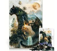 Rompecabezas El dominio Iluminado por la Luna de la Pantera para Adultos, 1000 Piezas, estimula la Memoria, diversión Relajante, Corte, Regalo Original 38x52cm