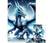 Rompecabezas El Dragón de la Ventisca para Adultos, 1000 Piezas, para estimular la Memoria, Momentos acogedores, armar Patrones, Lista de Deseos de Santa Claus 38x52cm