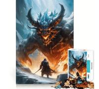 Rompecabezas El Dragón Demonio de 1000 Piezas para Adultos, Juguete para ejercitar la Mente, Momento de Paz, Arte de Corte nítido, Coleccionable 50x75cm