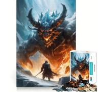 Rompecabezas El Dragón Demonio de 1000 Piezas para Adultos, Juguete Que desafía la Mente, Momento de Paz, Arte de Corte nítido, Coleccionable 38x52cm