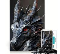 Rompecabezas El Dragón Plateado de 1000 Piezas para Adultos Mejora la Memoria Tiempo de Aprendizaje Imagen para armar Obra de Arte 50x75cm