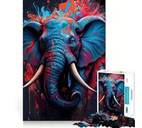 Rompecabezas El Elefante Elegante, 1000 Piezas para Adultos, para estimular la Memoria, Momentos de Calidez, ensamblaje de imágenes, Obra de Arte 38x52cm