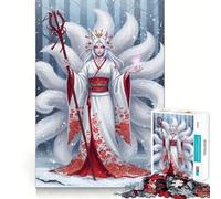 Rompecabezas El espíritu de la Reina Kitsune Atrapado en la Nieve para Adolescentes 1000 Piezas Juguete para desarrollar la Capacidad de razonamiento Juego Relajante Corte preciso