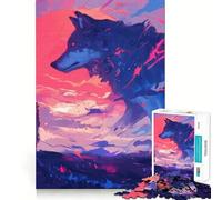 Rompecabezas El Espíritu del Gran Lobo para Adultos, 1000 Piezas, Juguete de lógica Mental, Suave y Relajante, Corte Firme, Lista de Deseos de Papá Noel 38x26cm