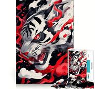 Rompecabezas El Espíritu del Tigre para Adolescentes 1000 Piezas Juguete para ejercitar la Mente Divertido y Sencillo para armar una Imagen Regalo Ideal 50x75cm