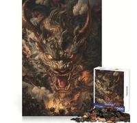 Rompecabezas El furioso Ataque de un Antiguo dragón de 1000 Piezas para Adolescentes Desarrolla la Capacidad analítica Escape Tranquilo Encaja a la perfección Regalo Ideal para Las Fiestas (38x52cm)